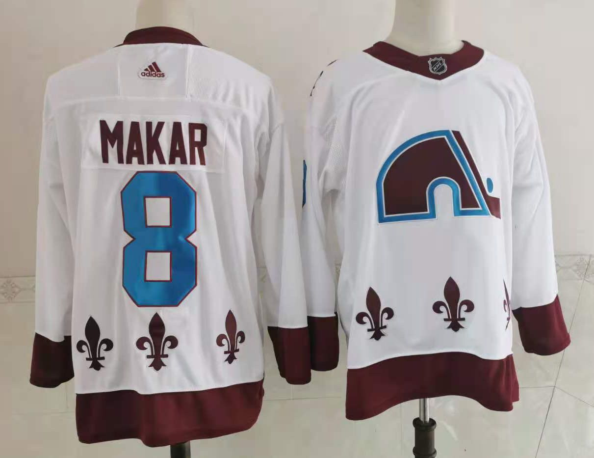 Men Colorado Avalanche #8 Makar White Authentic Stitched 2020 Adidias NHL Jersey->colorado avalanche->NHL Jersey